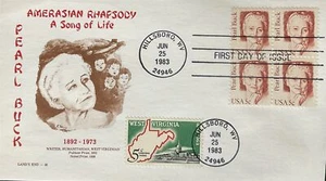 Land's End 1848 28Z Peal Buck Damen mit West Virginia Briefmarke - Bild 1 von 1