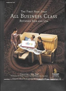 SINGAPORE AIRLINES 2008 DIE ERSTE NONSTOP-ANZEIGE DER GESAMTEN BUSINESS-KLASSE ZWISCHEN USA UND ASIEN - Bild 1 von 1