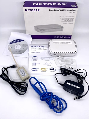 Netgear DM111PSP-100NAS ADSL2+ DSL Modem Wired Single Ethernet Port Broadband - Image 1 of 4