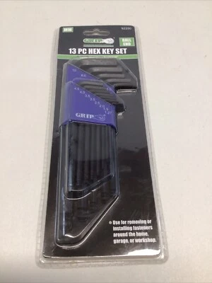 Hex Key Set Drop Forged Heat Treated Rust Resistant Steel Ball End 13 Pc 92250 - Image 1 of 4