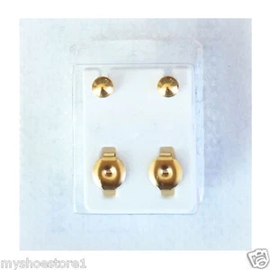 2 PACK EAR PIERCING STUDS EARRINGS STUD CERTIFIED STERILE GOLD SILVER COLOUR 3mm - Picture 1 of 17