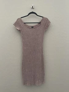Pink neutral off the shoulder dress. The Classic Dress - Picture 1 of 10