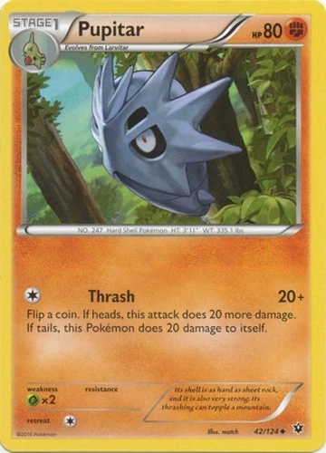 Pupitar - 42/124 - Uncommon - XY Fates Collide #42/124 Pokemon TCG - Image 1 of 1