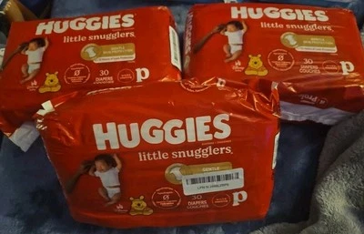 Pack de 3 Pañales Huggies Little Snugglers Protección Piel 30 Talla P Premie Foto 1 de 2