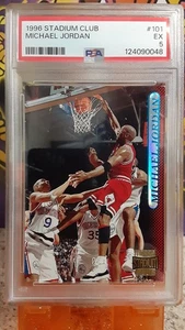 1996 STADIUM CLUB #101 MICHAEL JORDAN PSA 5 - Picture 1 of 2