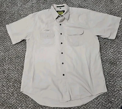 Camel Trophy Wear Shirt Mens 3XL Tan Button Front Dual Pocket Outdoor - Image 1 of 4