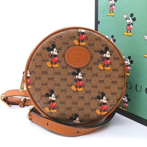 GUCCI × Disney Ebano Mini GG Supreme Zaino Tela Pelle Beige Usatopone 