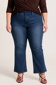 3XL Women’s Bootcut Stretch Denim Jeans – Dark Wash, Comfy Fit - Picture 1 of 4