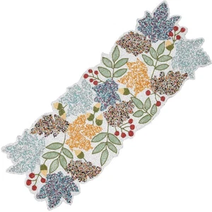 Pailletten Perlen Läufer 36 Zoll - 13x36 Handarbeit Läufer - Elegantes Blumenmuster,... - Bild 1 von 9