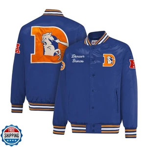 Chaqueta Ultra Game Adultos NFL Oficial Supreme Satin Heritage, Denver Broncos, - Imagen 1 de 5