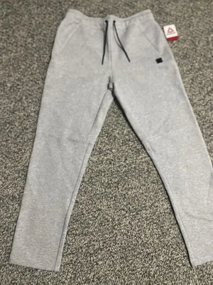 Reebok Men Elevate Performance Knit Pant-Grey Heather- Medium-Zip Pkts-Brand NWT - Image 1 of 4