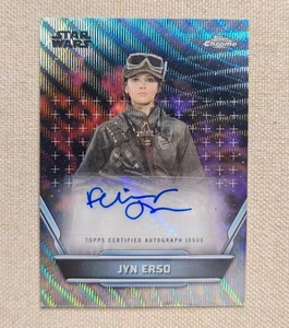 2024 Topps Chrome Star Wars Hyperspace Wave Refractor #A-FJ Jyn Erso 08/25 Auto - Picture 1 of 3