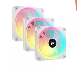 Ventilador de caja Corsair iCUE LINK QX120 12 cm PWM RGB - Blanco - Paquete de 3 con iCUE Link Hu - Imagen 1 de 1
