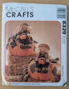 McCall's Crafts 8329 Pumpkin Scarecrow Clothes Pattern One Size Uncut - Picture 1 of 2