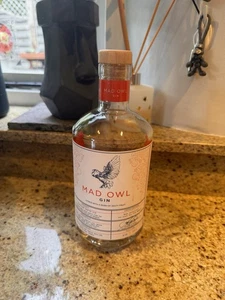 Mad Owl Gin Bottle 70cl Clear Glass with Original Cork Stopper - Picture 1 of 7