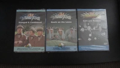 THE THREE STOOGES 3 DVD STOOGED & CONFOOSED, GOOFS ON THE LOOSE & COPS & ROBBERS - Image 1 of 2