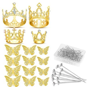 Coronas Doradas para Accesorios de Ramo de Flores, 4 Piezas de Decoración d4646 - Imagen 1 de 8