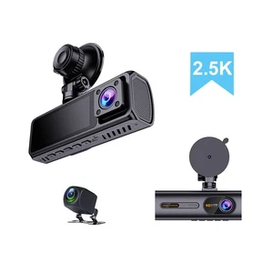 Cámara de tablero de coche Wifi 2.5K grabadora de video 3 cámaras grabación delantera trasera interior - Imagen 1 de 11