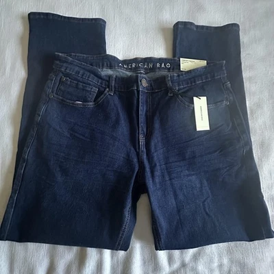 Pantalones de mezclilla American Rag para hombre 34x30 de corte recto cómodos elásticos No.2667 Foto 1 de 4