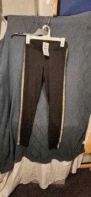 Leggings Ponte Esmoquin Metálico Para Mujer, Nuevos con Etiquetas, Talla Pequeña, Negro y Dorado, Marca TONO, Foto 1 de 4