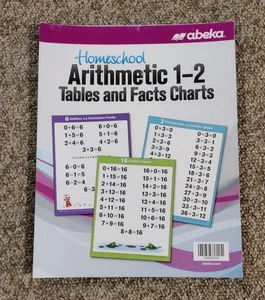 Abeka Arithmetic 1-2 Tables and Facts Charts - Picture 1 of 1