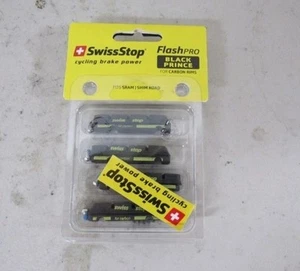 SwissStop  Flash Pro Black Prince Carbon Rim Brake Pads 4-Pads Fits Shimano/SRAM - Picture 1 of 2