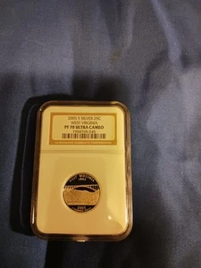 2005 S SILVER NGC WEST VIRGINIA PF70 ULTRA CAMEO STATE HOOD QUARTER - Picture 1 of 2