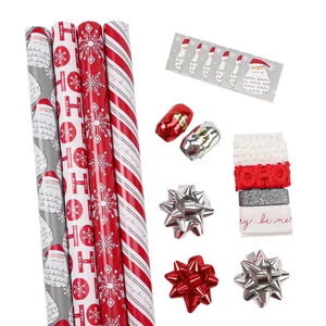 Kit Carta Regalo Reversibile 30" X 10' Natale, Buon Ho Ho Ho - Foto 1 di 12