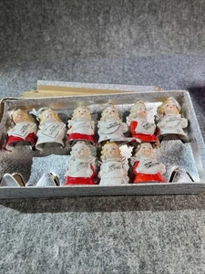 GLOCKENSET ENGEL VINTAGE ORNAMENT 9ER SET OVP WEIHNACHTSDEKO JAPAN - Bild 1 von 9