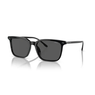 New Polo Ralph Lauren Man Square Sunglasses PH4194U 500187 Shiny Black/Grey 56mm - Image 1 of 4
