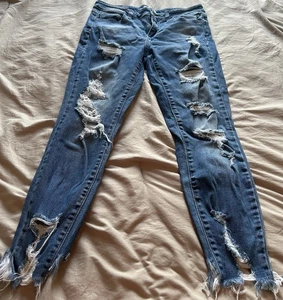 Pantalones de mezclilla azul envejecido violonchelo para mujer talla 7 - Imagen 1 de 8