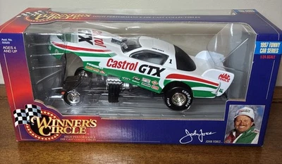 Kenner Hasbro 1997 Die Cast Funny Car escala 1/24 John Force Castrol GTX Pontiac Foto 1 de 4