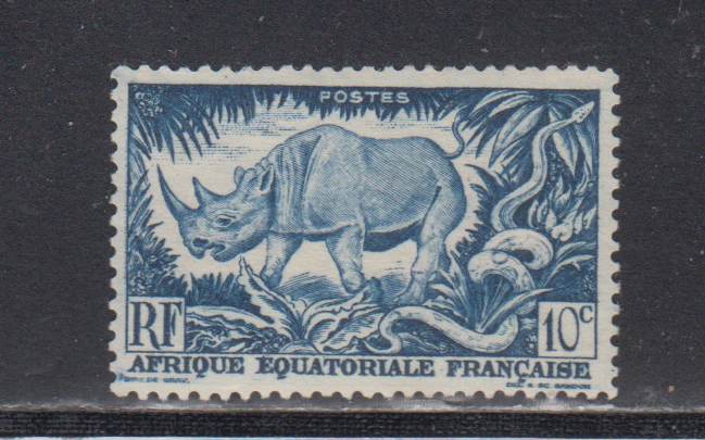 FRENCH EQUATORIAL AFRICA  :  1946 - MNG  - SCOTT # 166  ANIMALS - Image 1 of 1