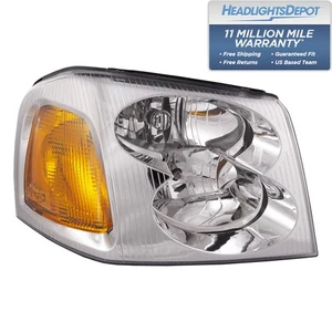 Headlights Set Fits 2002-2009 GMC Envoy Halogen Right Passenger Side - Picture 1 of 7