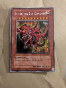 Yugioh HP Secret Rare - Slifer The Sky Dragon GBI-001 Egyptian God Card - Picture 1 of 4