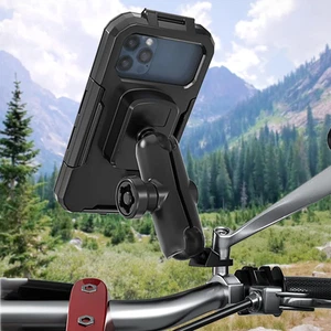 Waterproof Motorcycle Phone Mount with 720° Rotation for 5.5"-6.8" Phones - Picture 1 of 12