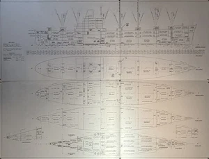 SANTA LUCIA of 1966 General Arrangements Sign Removed from Ship - Scrapped 2006 - Picture 1 of 6