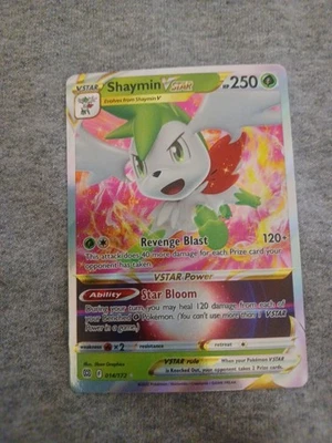 Shaymin VSTAR 014/172 Brilliant Stars Full Art Ultra Rare Holo Pokemon Card - Image 1 of 2
