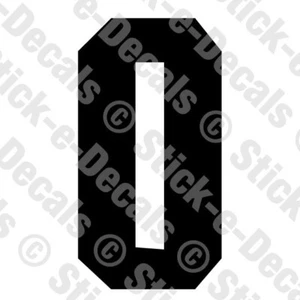 JERSEY LETTER O Vinyl Die Cut Decal Sticker Sport Athlete Alphabet Text - RSD - Picture 1 of 2