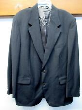 EUC Men's TravelSmith Outfitters 100% Worsted Wool Charcoal Black Blazer Sz. 42L