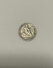 1861 United States seated Liberty silver half 1/2 dime Rare Coin