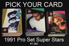 1991 Pro Set Super Stars MusiCards *PICK FROM LIST* music singer band card 1-260