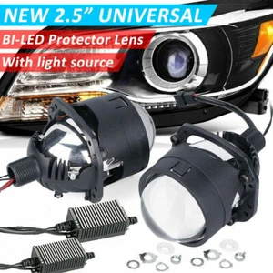 LED Headlight 2.5" Bi LED Projector LensH4 H7 9005 9006Retrofit Kit With Bulb - Picture 1 of 12