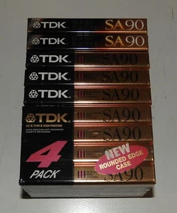 9) TDK SA 90 min 1991-92 vintage high bias Super Avilyn Tape for Cassette deck - Picture 1 of 2