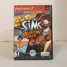 PLAY STATION 2 GAME THE SIMS BUSTIN OUT Greatest Hits TESTED