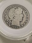 1915 S Barber Half Dollar ,clean Details,*free Shipping * Nice Coin For 109