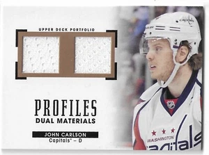 2015-16 UPPER DECK PORTFOLIO JOHN CARLSON PROFILES DUAL MATERIALS #CA CAPITALS - Picture 1 of 2