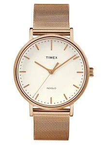 Timex 302428 Womens Analogue Quartz Watch The Fairfield, Rose Gold, Bracelet - Picture 1 of 7
