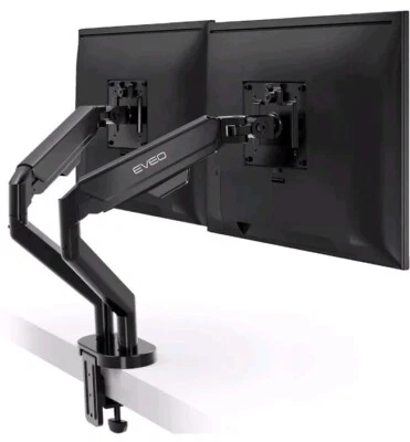 EVEO Premium Dual Monitor Mount 17"-27” Dual Monitor Arm VESA Bracket Adjustable - Image 1 of 4