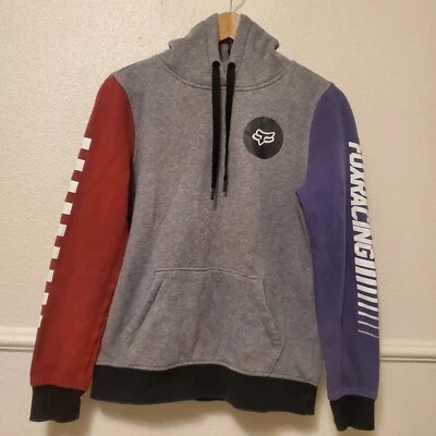 Fox гонки толстовка с капюшоном женщин высоты стороне с капюшоном толстовка серый красный синий размер XS - Изображение 1 из 4